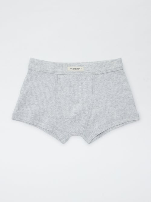 Pack de 3 boxers de punto de canalé - Kiabi