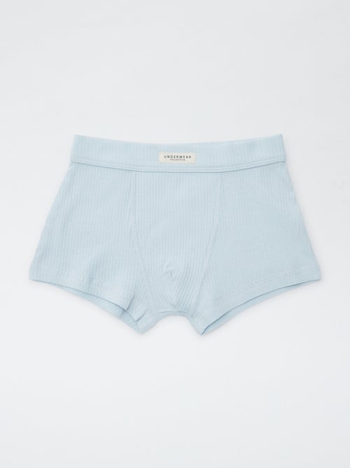 Pack de 3 boxers de punto de canalé - Kiabi