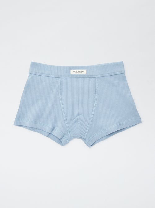 Pack de 3 boxers de punto de canalé - Kiabi