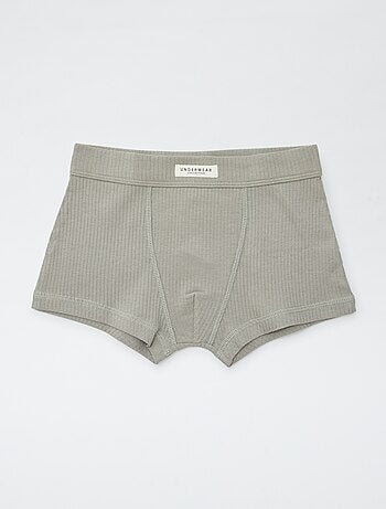 Pack de 3 boxers de punto de canalé