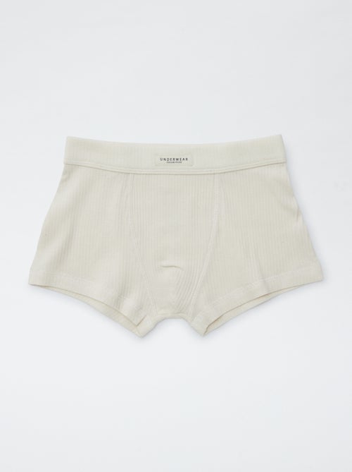 Pack de 3 boxers de punto de canalé - Kiabi