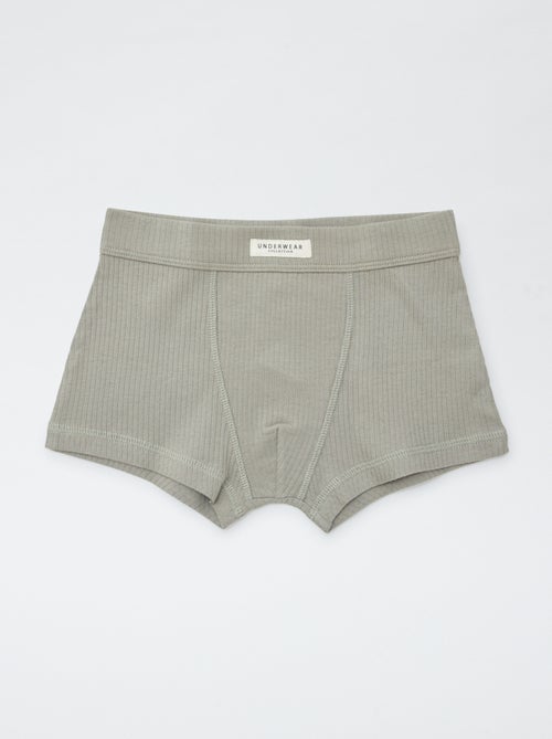 Pack de 3 boxers de punto de canalé - Kiabi