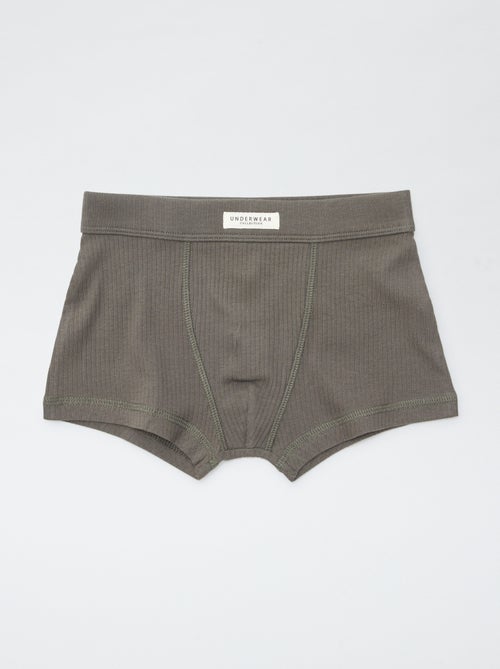 Pack de 3 boxers de punto de canalé - Kiabi