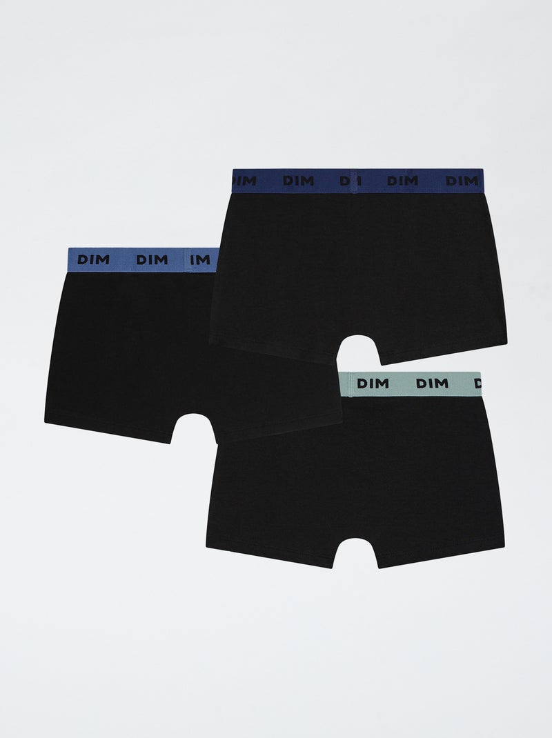 Pack de 3 bóxers 'Dim' lisos Negro - Kiabi