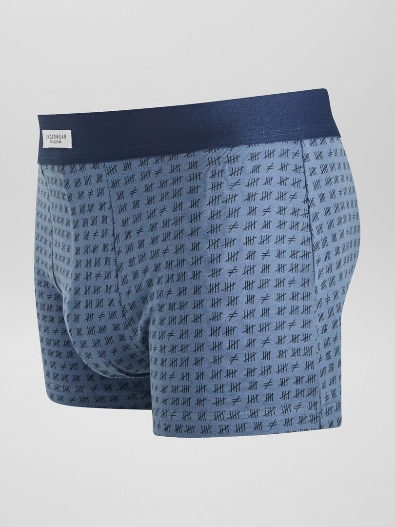 Pack de 3 boxers elásticos AZUL - Kiabi