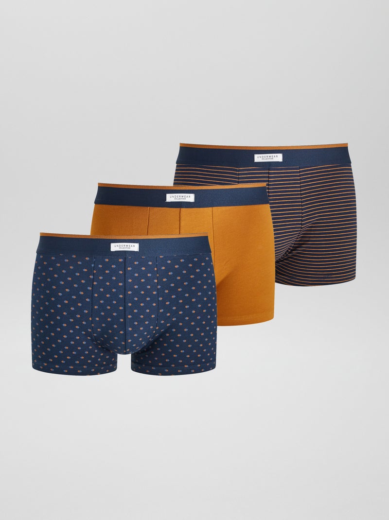 Pack de 3 boxers elásticos AZUL - Kiabi