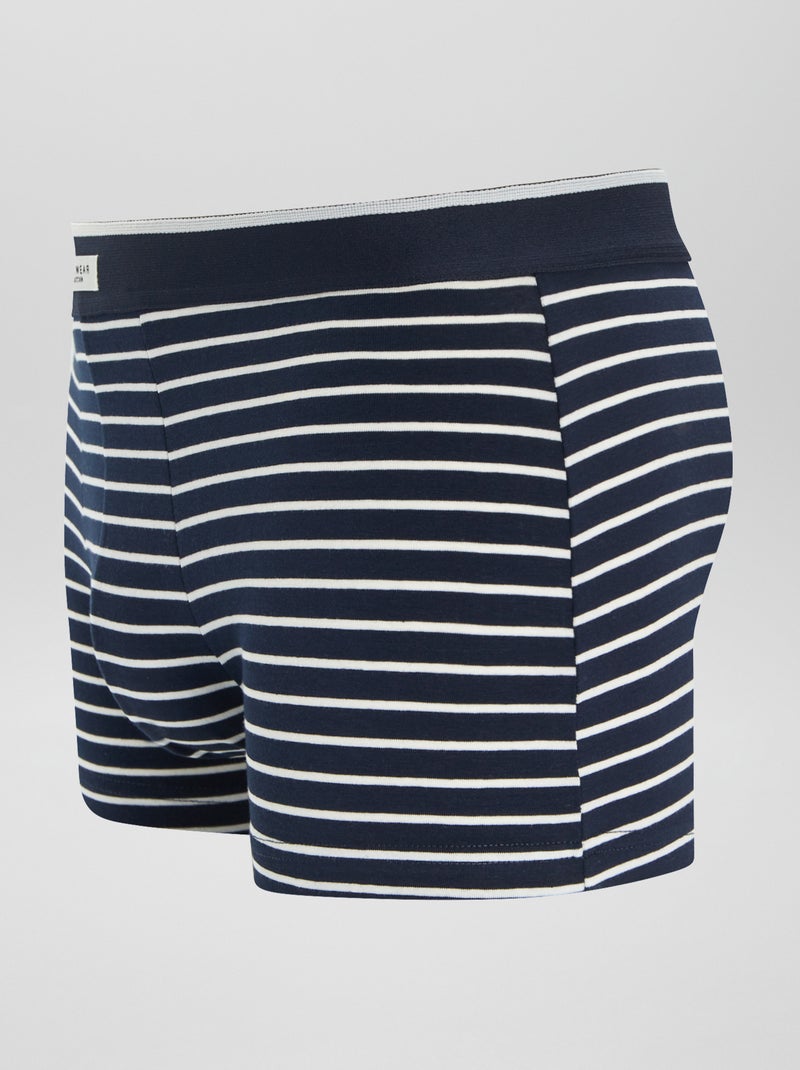 Pack de 3 bóxers elásticos AZUL - Kiabi