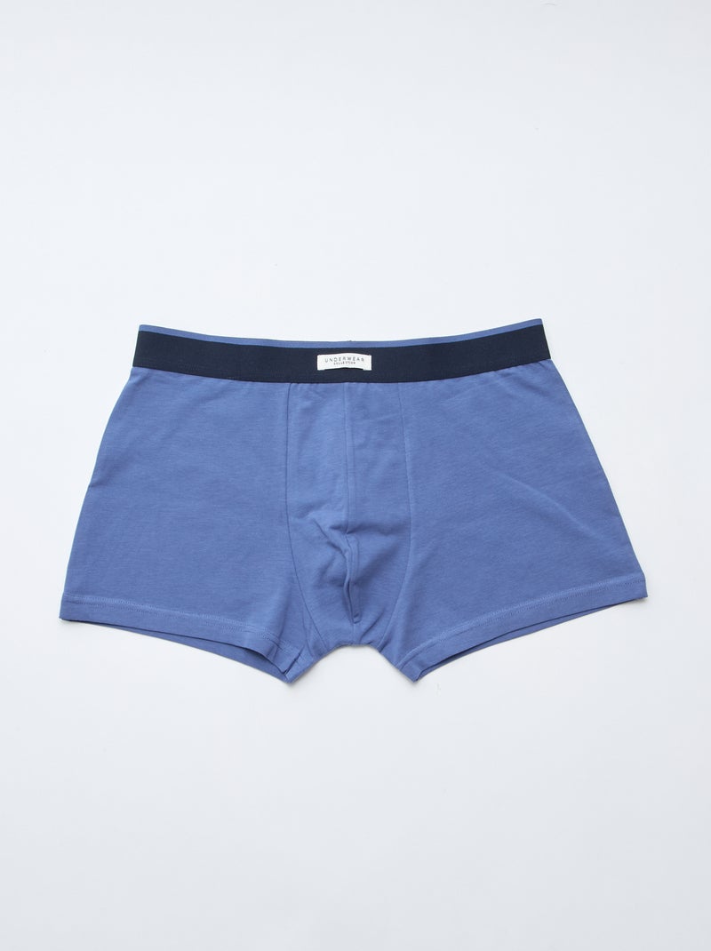 Pack de 3 boxers elásticos Azul - Kiabi