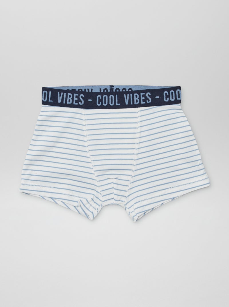 Pack de 3 bóxers elásticos BLANCO - Kiabi