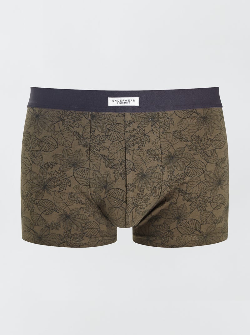 Pack de 3 boxers elásticos VERDE - Kiabi