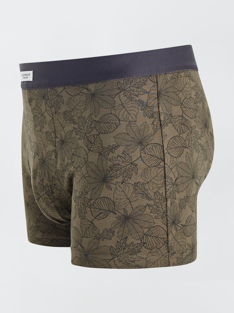 Pack de 3 boxers elásticos VERDE - Kiabi