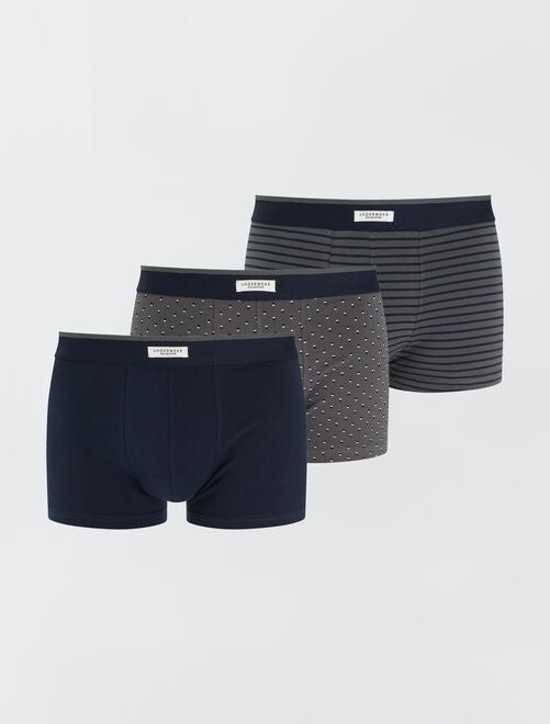 Pack de 3 boxers elásticos - Kiabi