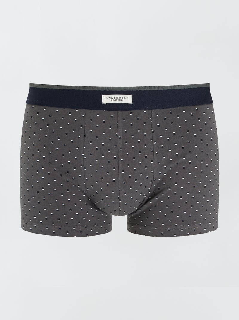 Pack de 3 boxers elásticos VERDE - Kiabi
