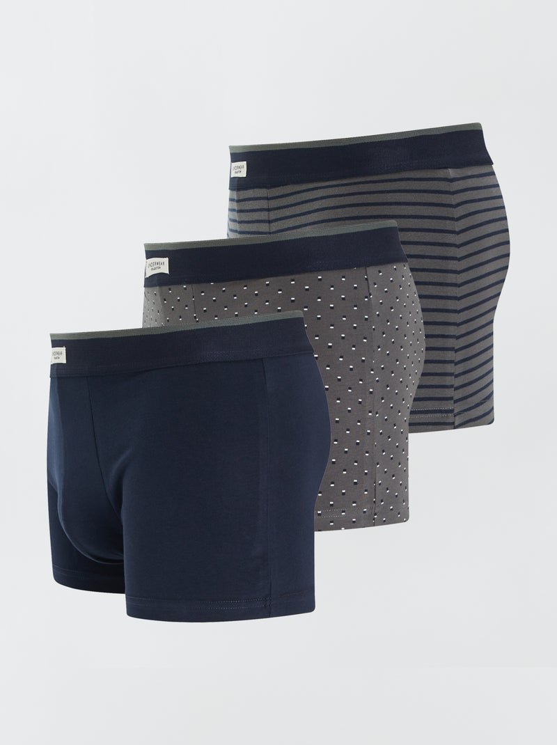 Pack de 3 boxers elásticos VERDE - Kiabi