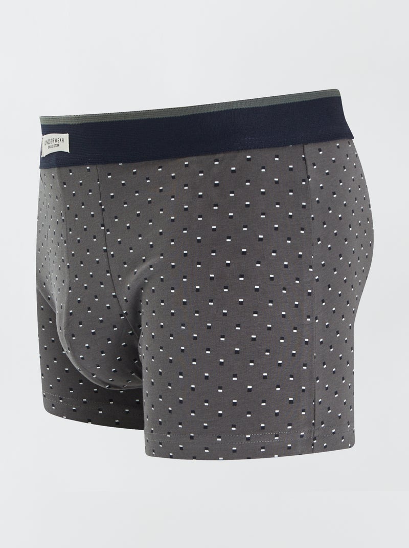 Pack de 3 boxers elásticos VERDE - Kiabi