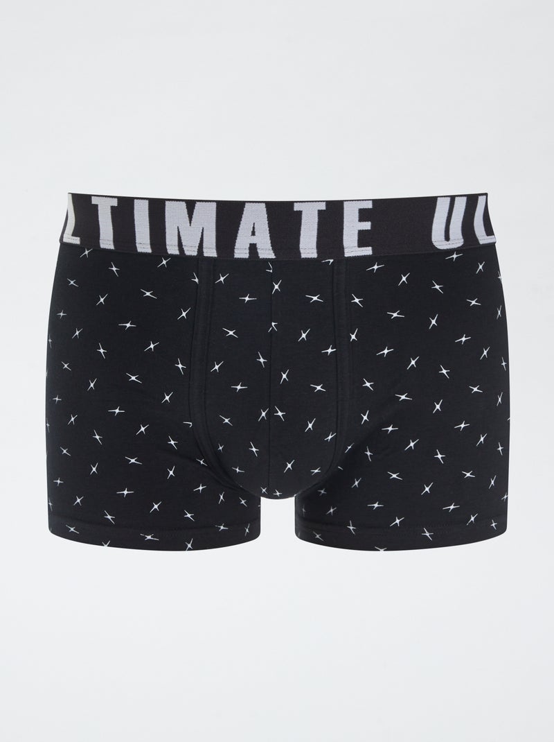Pack de 3 bóxers estampados NEGRO - Kiabi