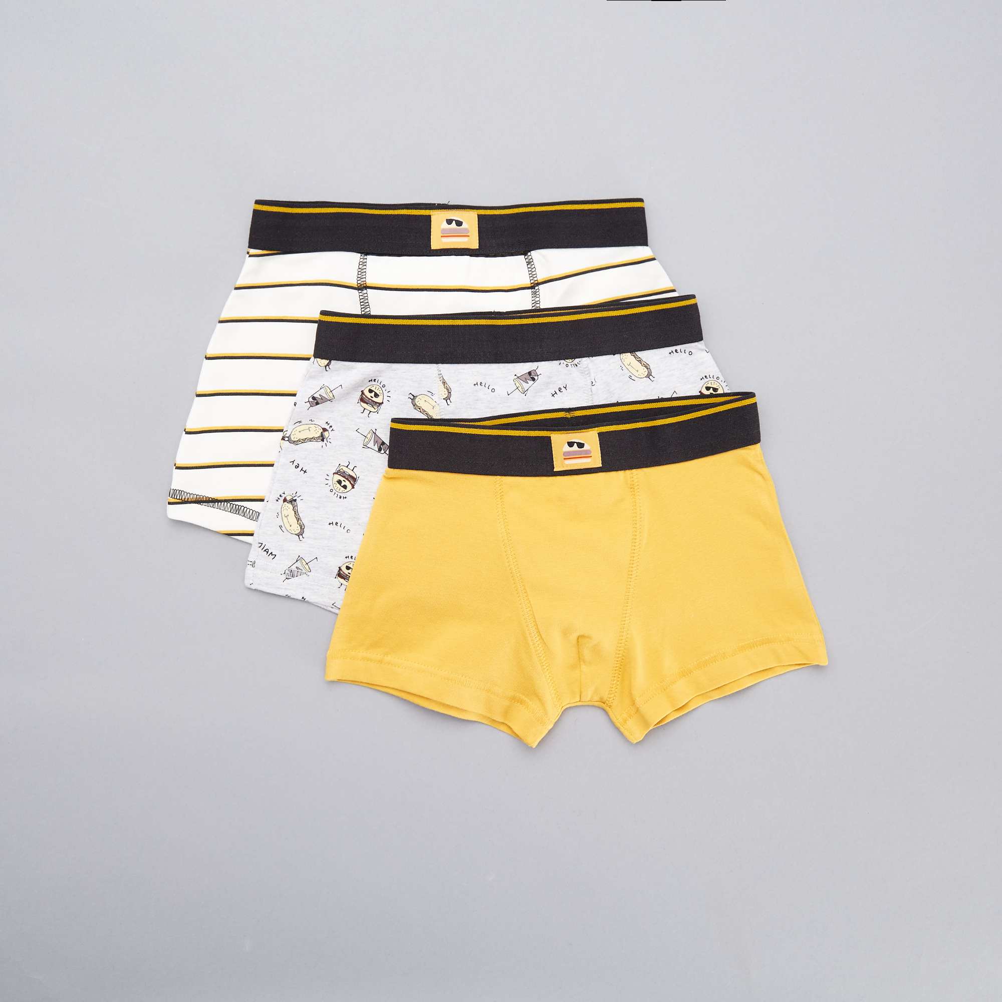 Pack de 3 boxers 'food' Chico AMARILLO Kiabi 8,00€
