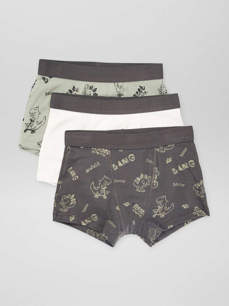 Pack de 3 boxers GRIS - Kiabi