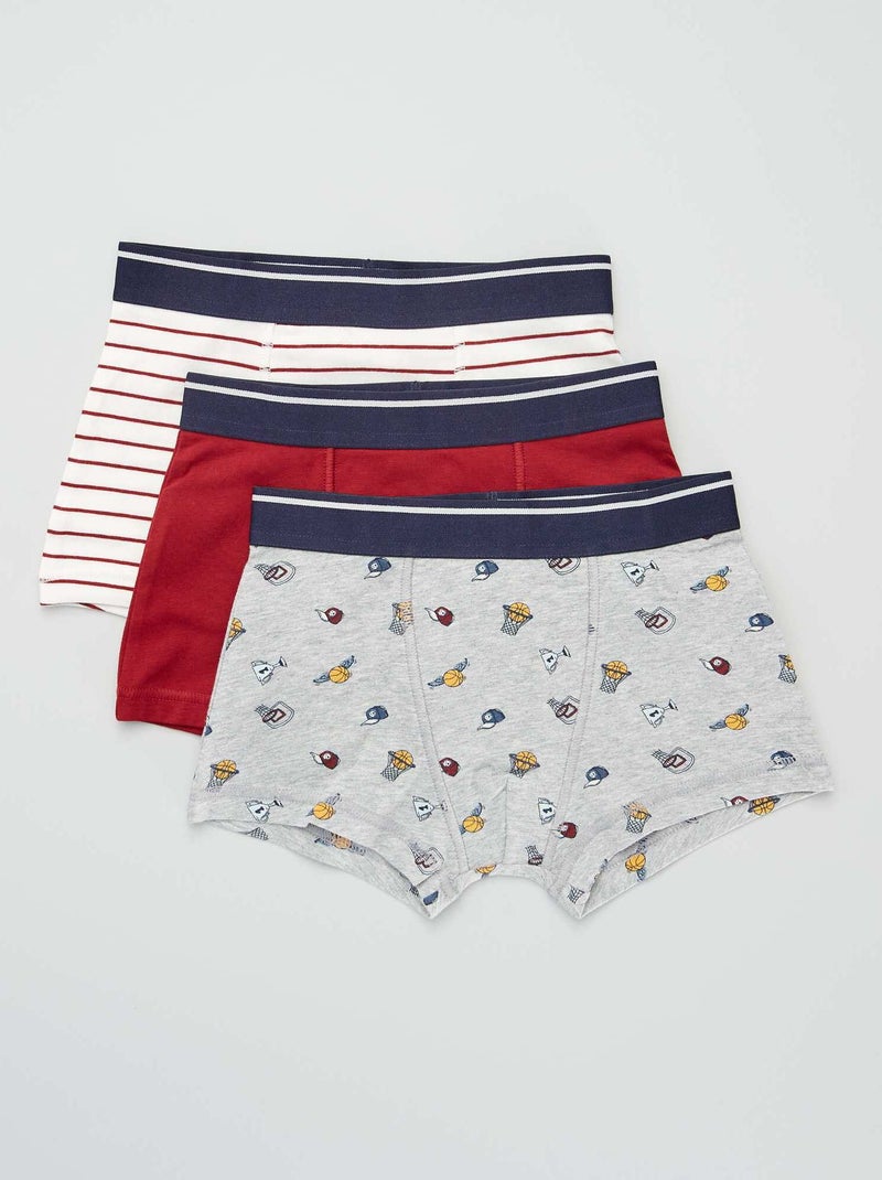 Pack de 3 boxers GRIS - Kiabi