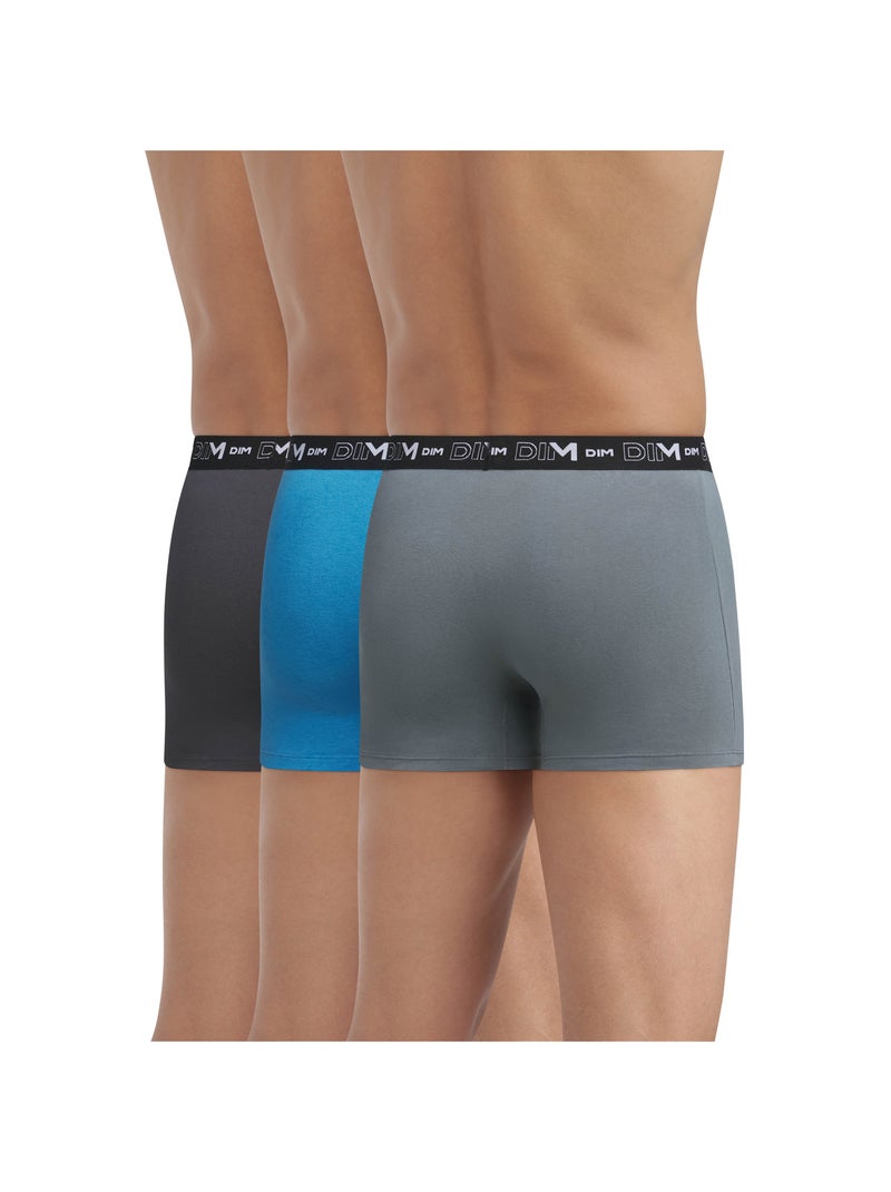 Pack de 3 bóxers hombre algodón stretch Azul celeste - Kiabi