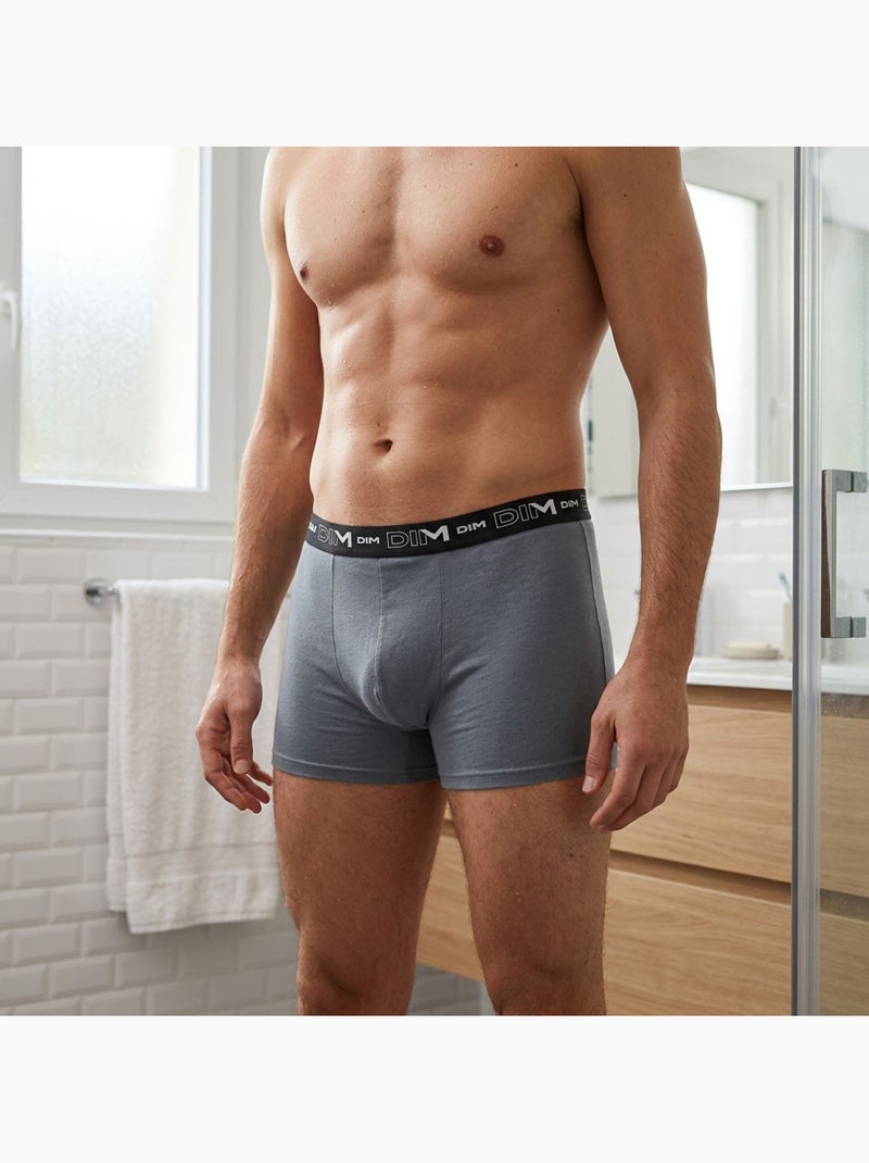 Pack de 3 bóxers hombre algodón stretch Azul celeste - Kiabi