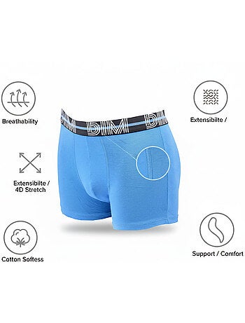 Pack de 3 bóxers hombre algodón stretch