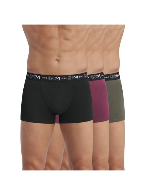 Pack de 3 bóxers hombre algodón stretch - Kiabi Pack de 3 bóxers hombre algodón stretch - Kiabi