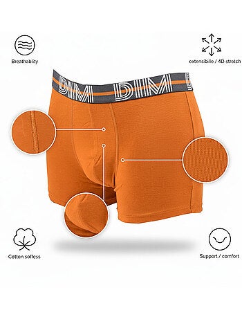 Pack de 3 bóxers hombre algodón stretch