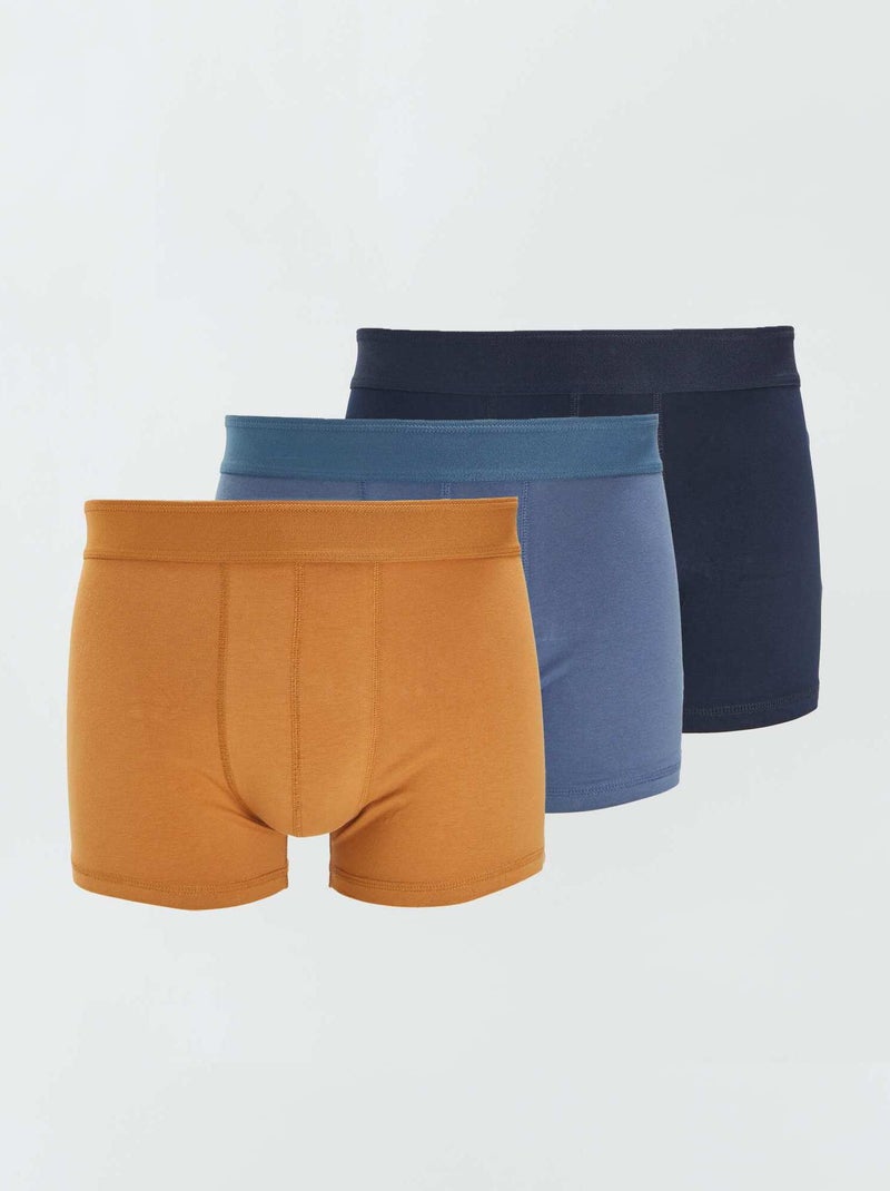 Pack de 3 boxers lisos AMARILLO - Kiabi