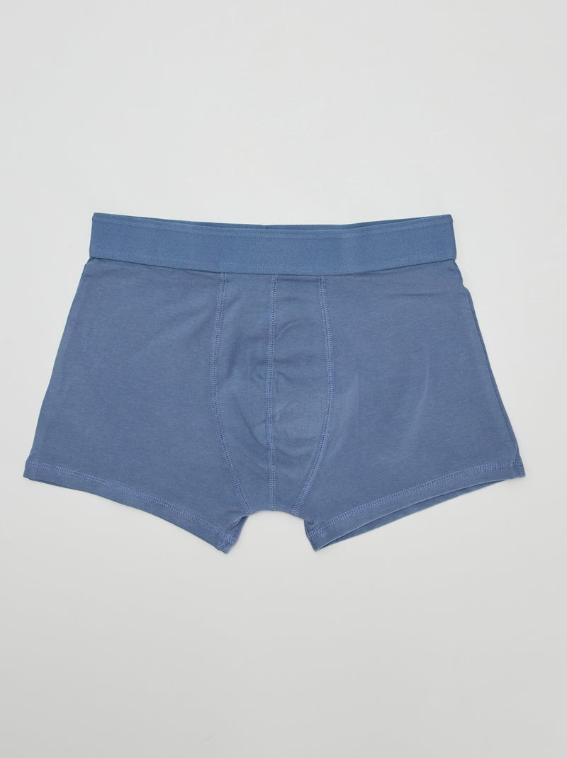 Pack de 3 boxers lisos AZUL - Kiabi