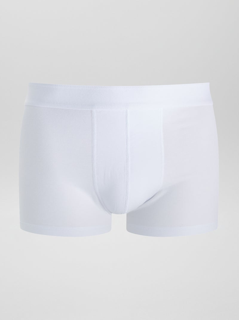 Pack de 3 bóxers lisos BLANCO - Kiabi
