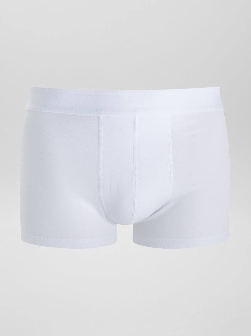 Pack de 3 bóxers lisos BLANCO - Kiabi