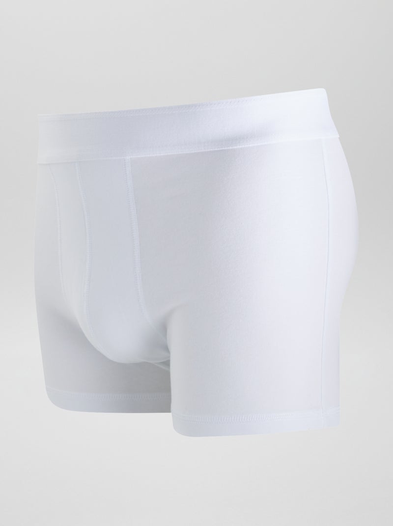 Pack de 3 bóxers lisos BLANCO - Kiabi