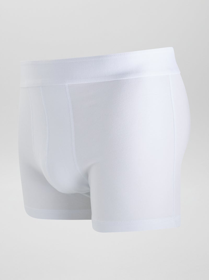 Pack de 3 bóxers lisos BLANCO - Kiabi