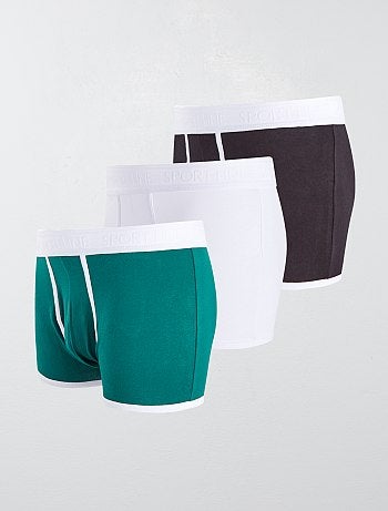 Pack de 3 boxers lisos elásticos - Kiabi