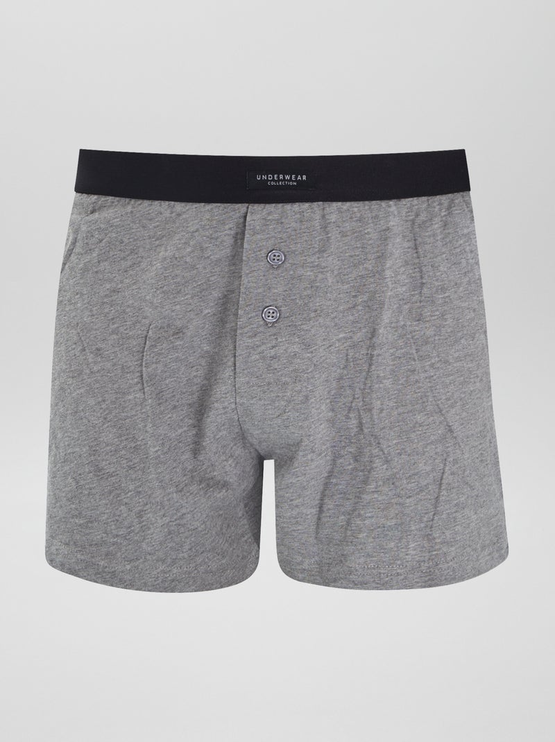 Pack de 3 boxers lisos GRIS - Kiabi