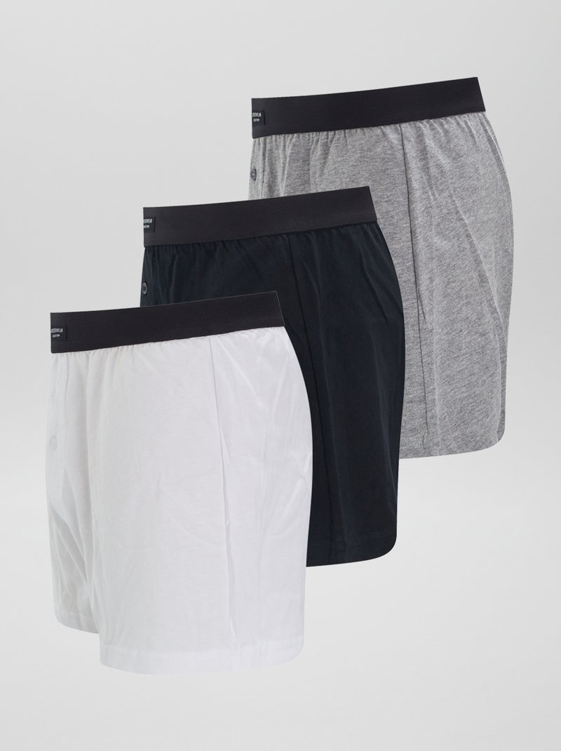 Pack de 3 boxers lisos GRIS - Kiabi