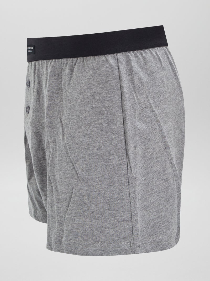 Pack de 3 boxers lisos GRIS - Kiabi