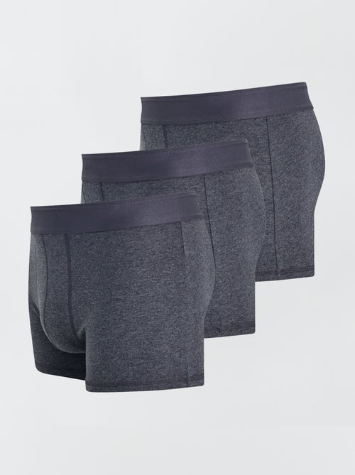 Pack de 3 boxers lisos - Kiabi