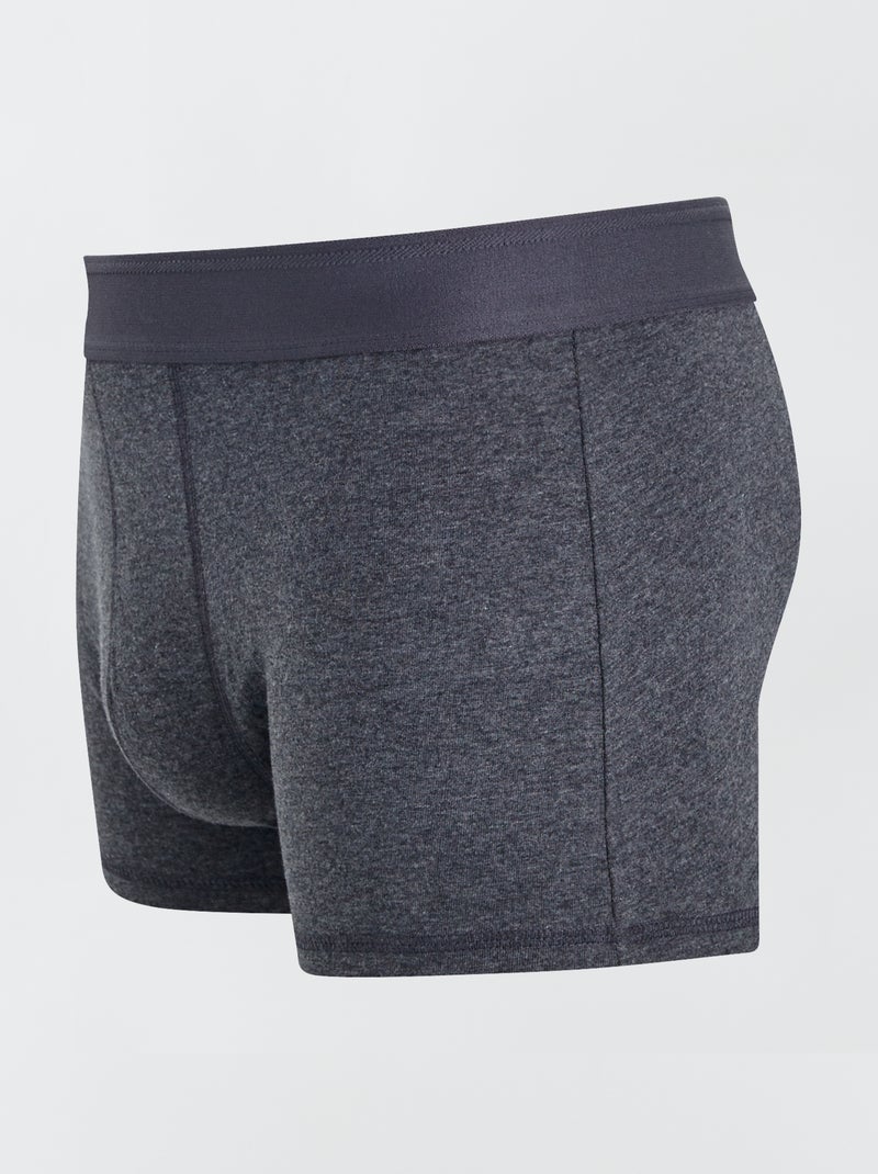 Pack de 3 bóxers lisos GRIS - Kiabi