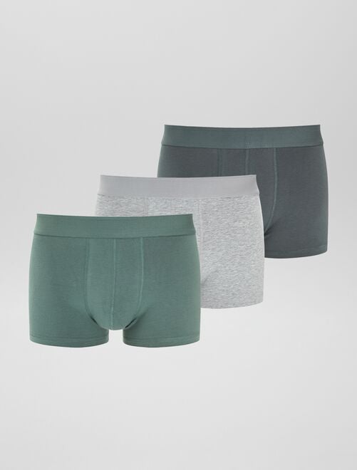 Pack de 3 boxers lisos - Kiabi