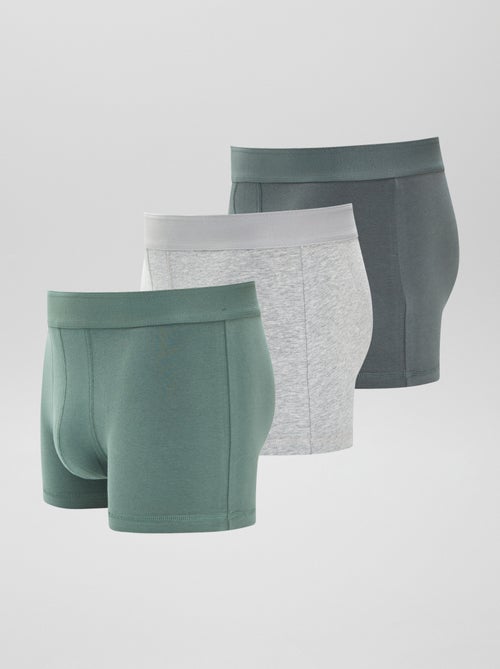 Pack de 3 boxers lisos - Kiabi