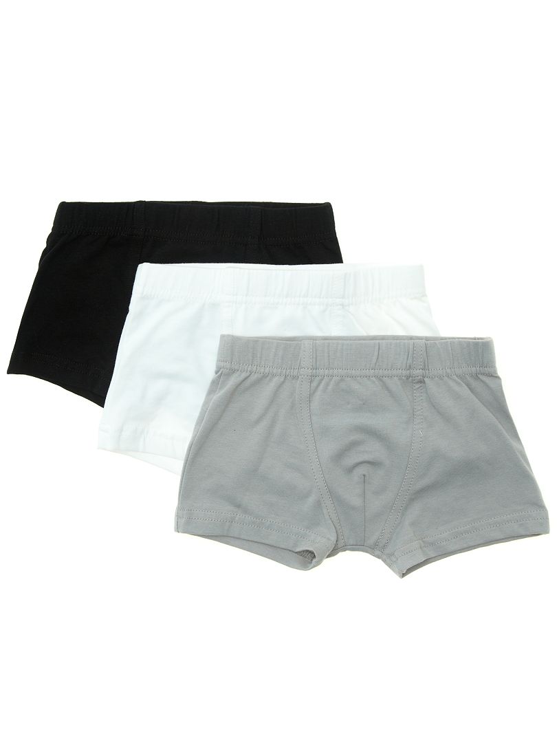 Pack De Boxers Lisos Negro Kiabi