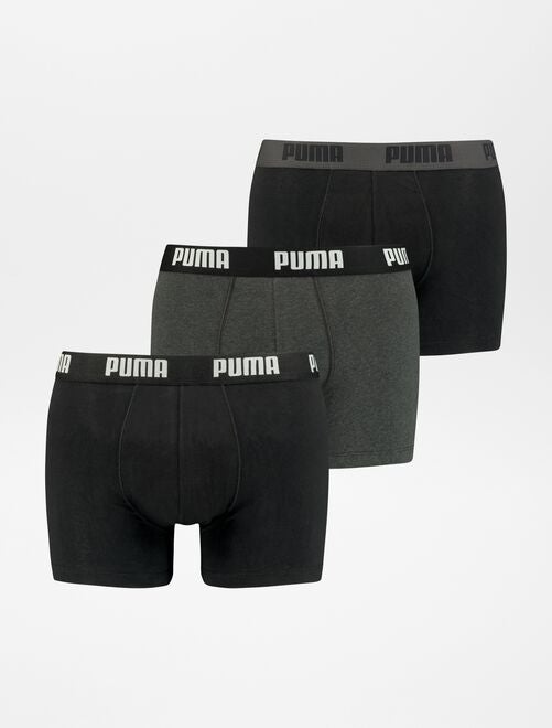 Pack de 3 bóxers lisos 'Puma' - Kiabi