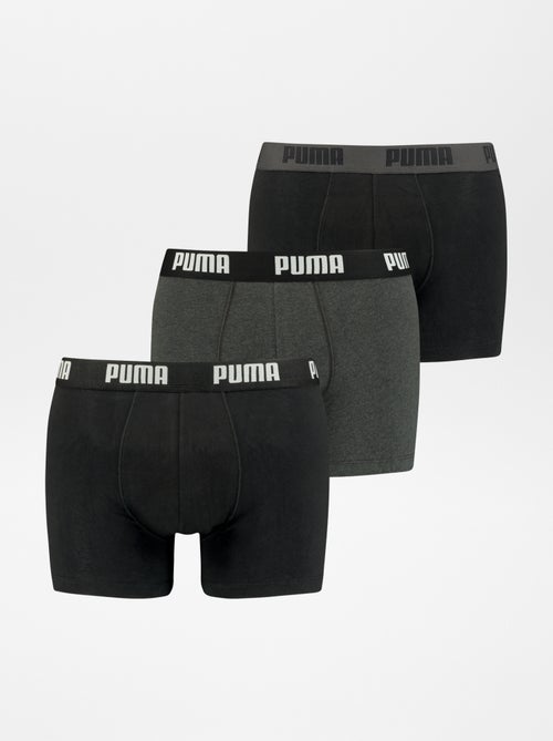 Pack de 3 bóxers lisos 'Puma' - Kiabi