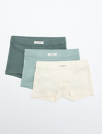 Pack de 3 bóxers lisos