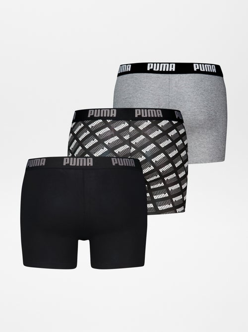 Pack de 3 boxers lisos y estampados 'Puma' - Kiabi