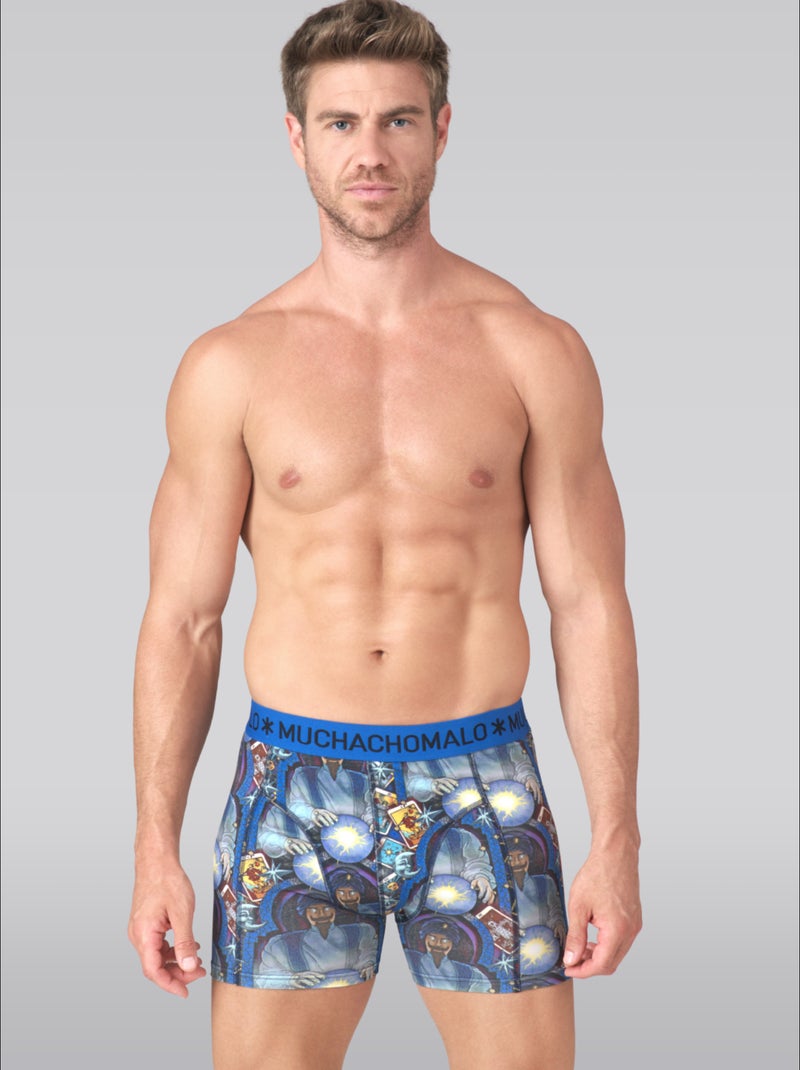 Pack de 3 bóxers Muchachomalo Azul Negro Azul - Kiabi