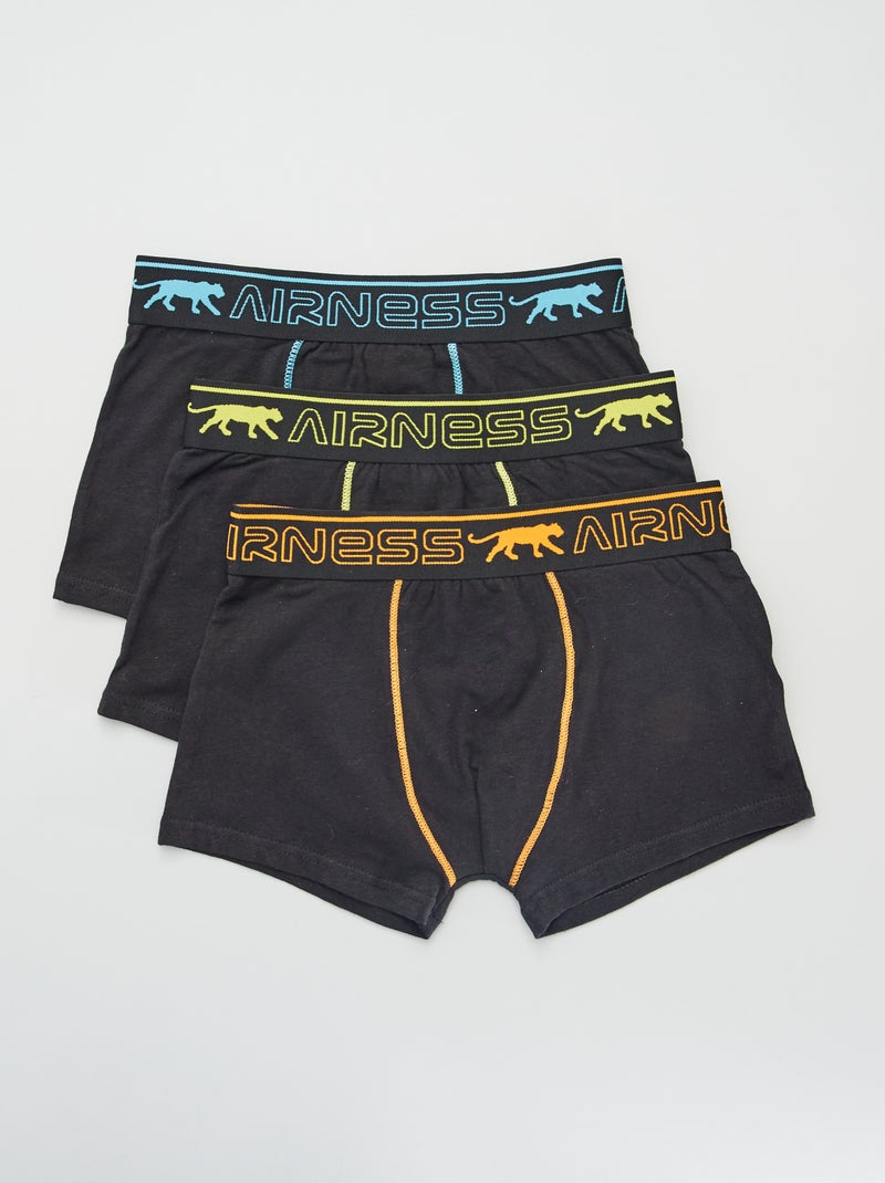 Pack de 3 bóxers negro - Kiabi