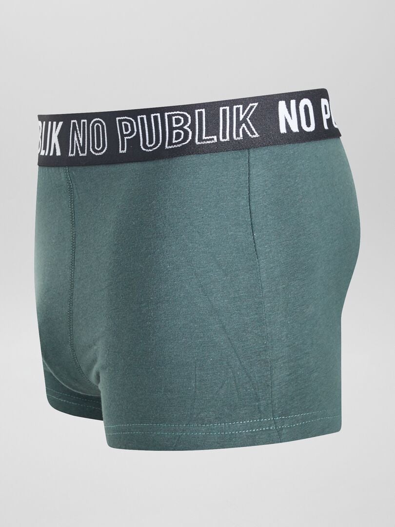 Pack de 3 boxers 'No Publik' NEGRO - Kiabi